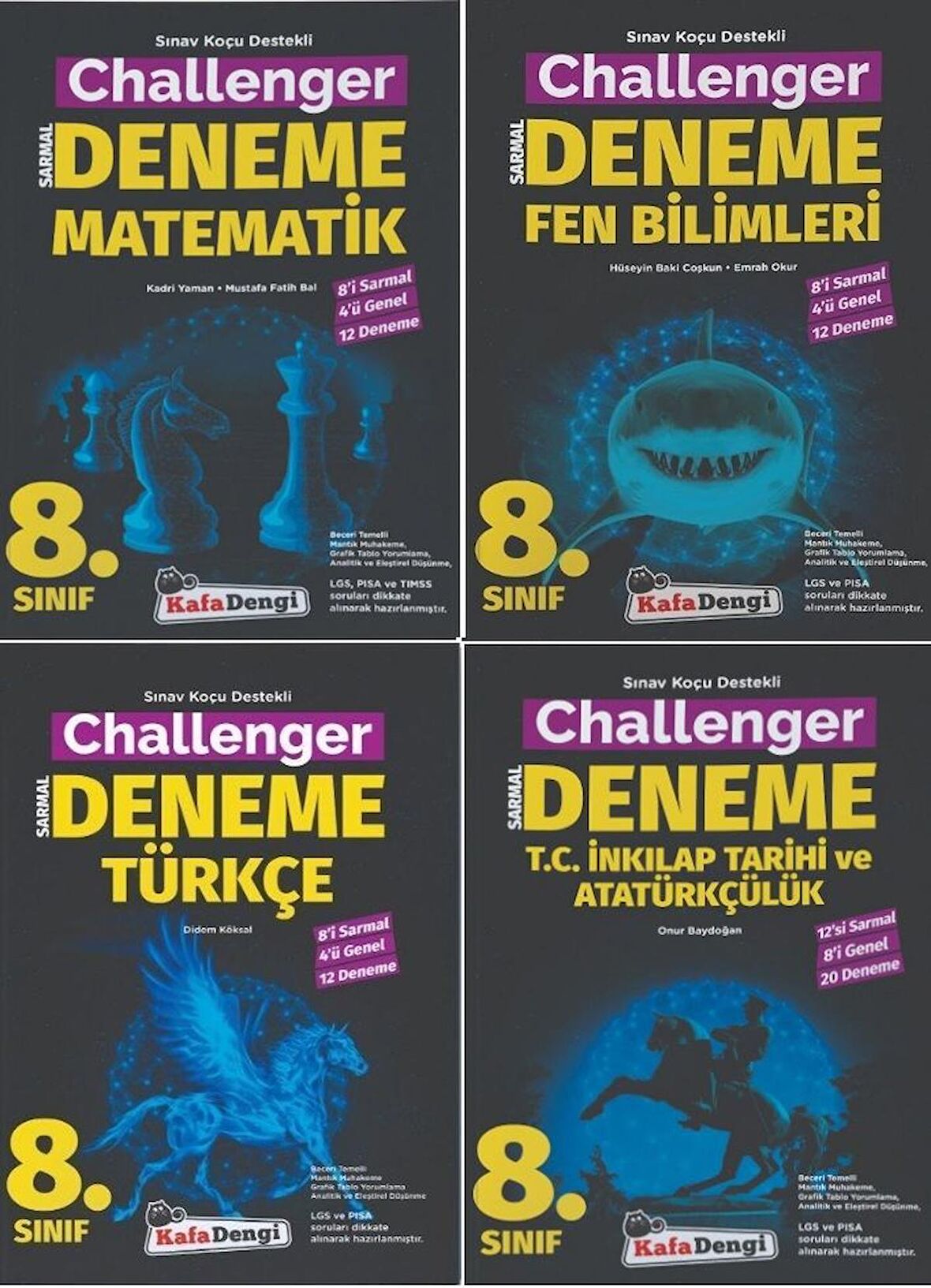 Kafa Dengi 8.Sınıf LGS Challenger 4'lü Sarmal Deneme Seti