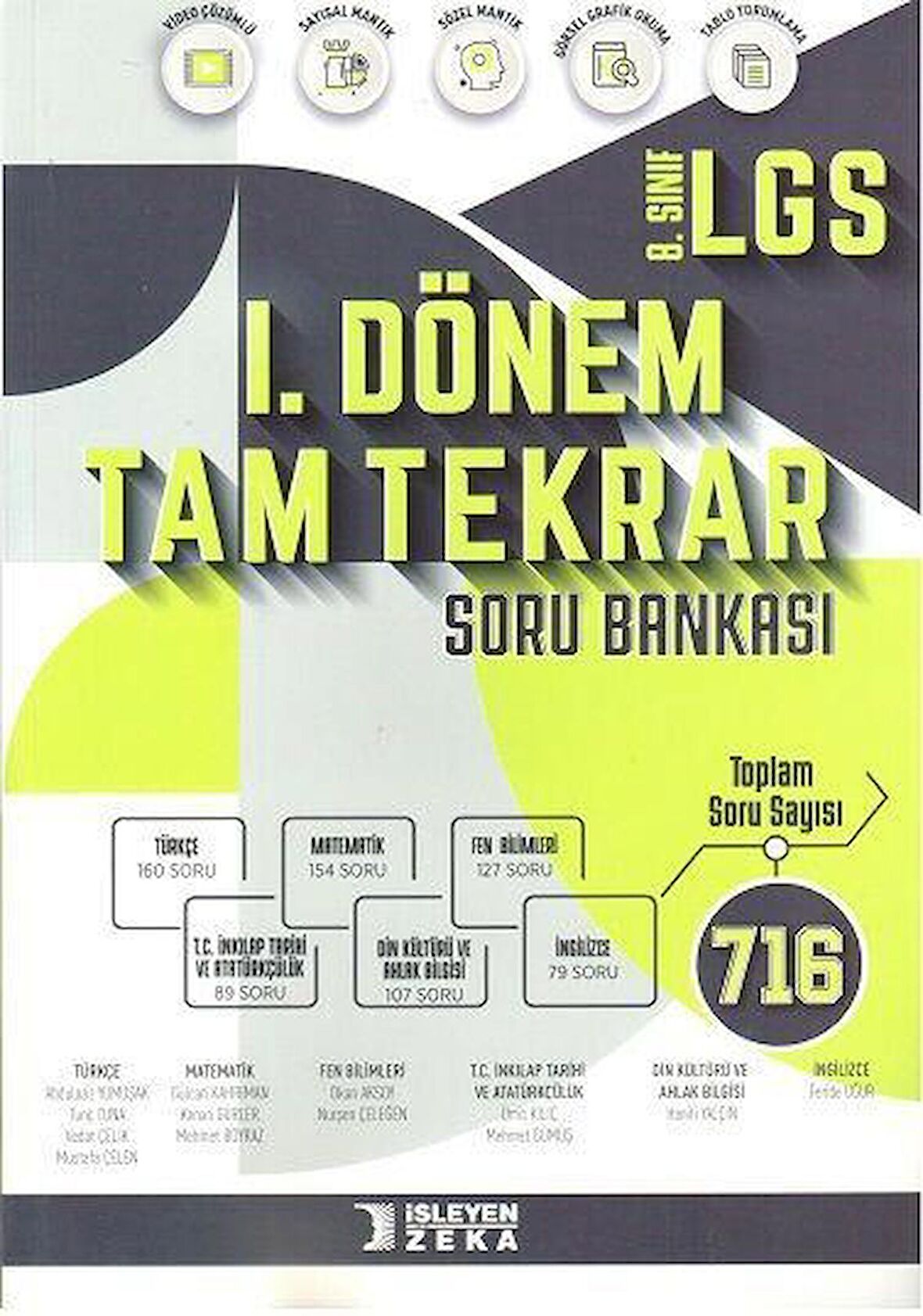 İşleyen Zeka 8. Sınıf LGS 1. Dönem Tam Tekrar Soru Bankası
