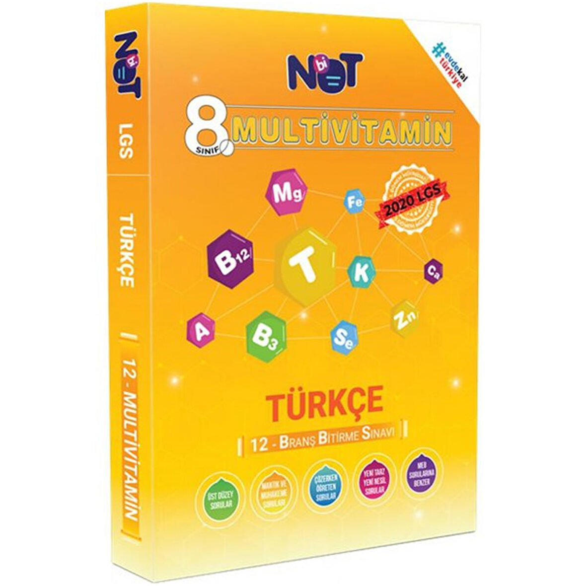8. Sınıf LGS 1. Dönem Türkçe Multivitamin 12 Branş Bitirme Sınavı