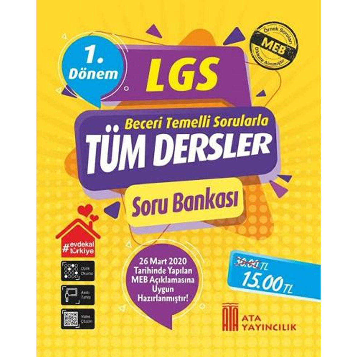 Ata Yayınları 8. Sınıf LGS 1. Dönem Tüm Dersler Soru Bankası