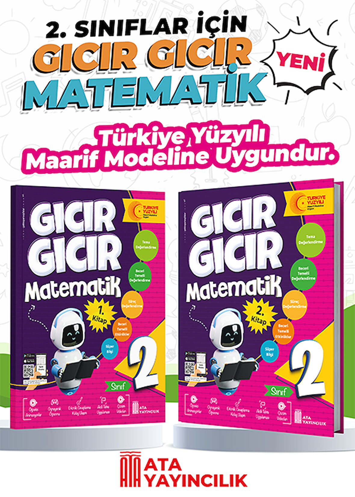 2. Sınıf Gıcır Gıcır Matematik 1 ve 2. Kitap (2'li Set)