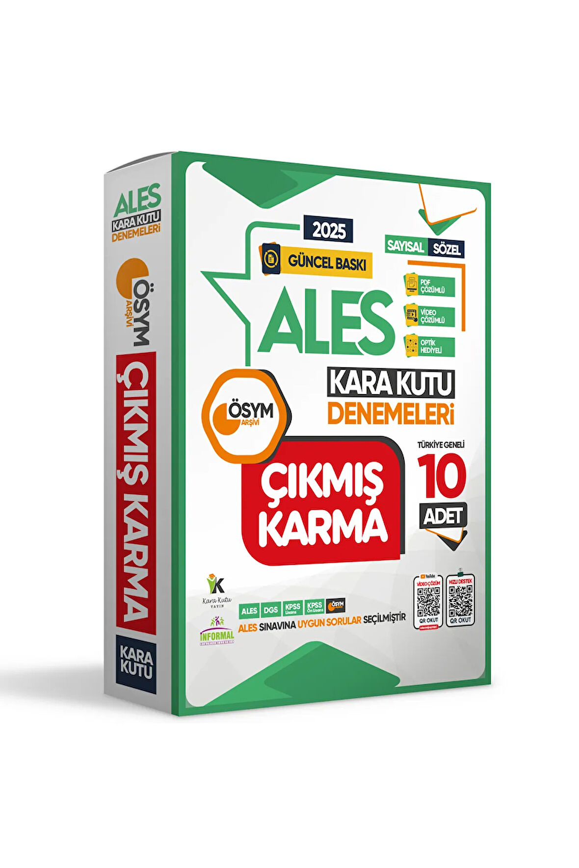 2025 Ales Ösym Çıkmış Soru Karma Kara Kutu Türkiye Geneli D.çözümlü 10lu Sayısal-sözel Deneme Paketi