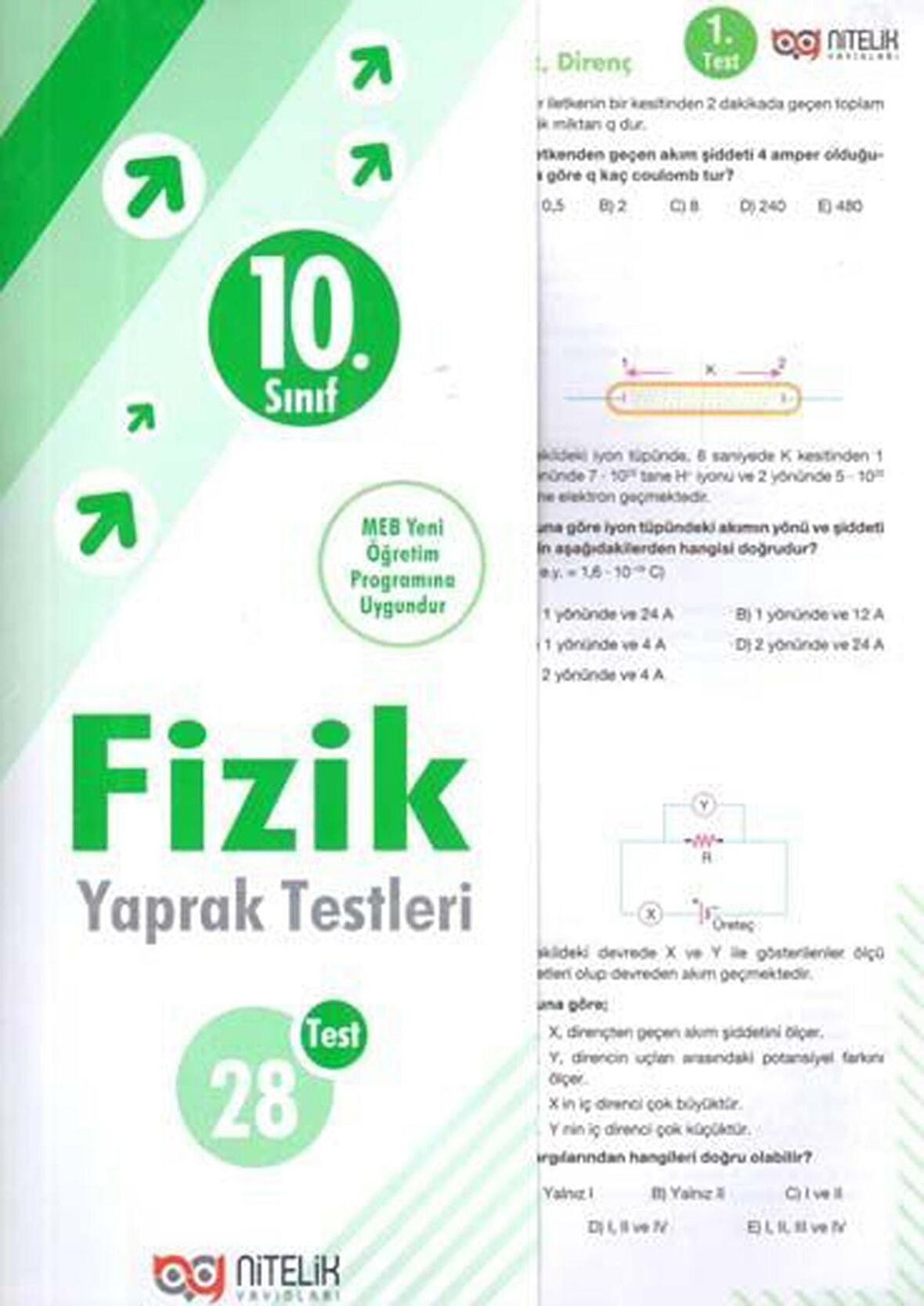 Nitelik Yayınları 10. Sınıf Fizik Yaprak Test