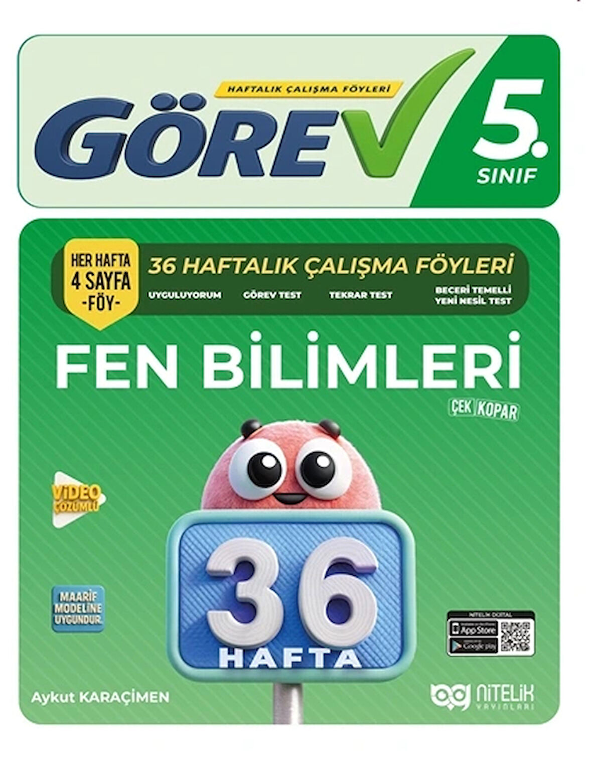 Nitelik 5.Sınıf Görev Fen Bilimleri 36 Haftalık Çalışma Föyleri