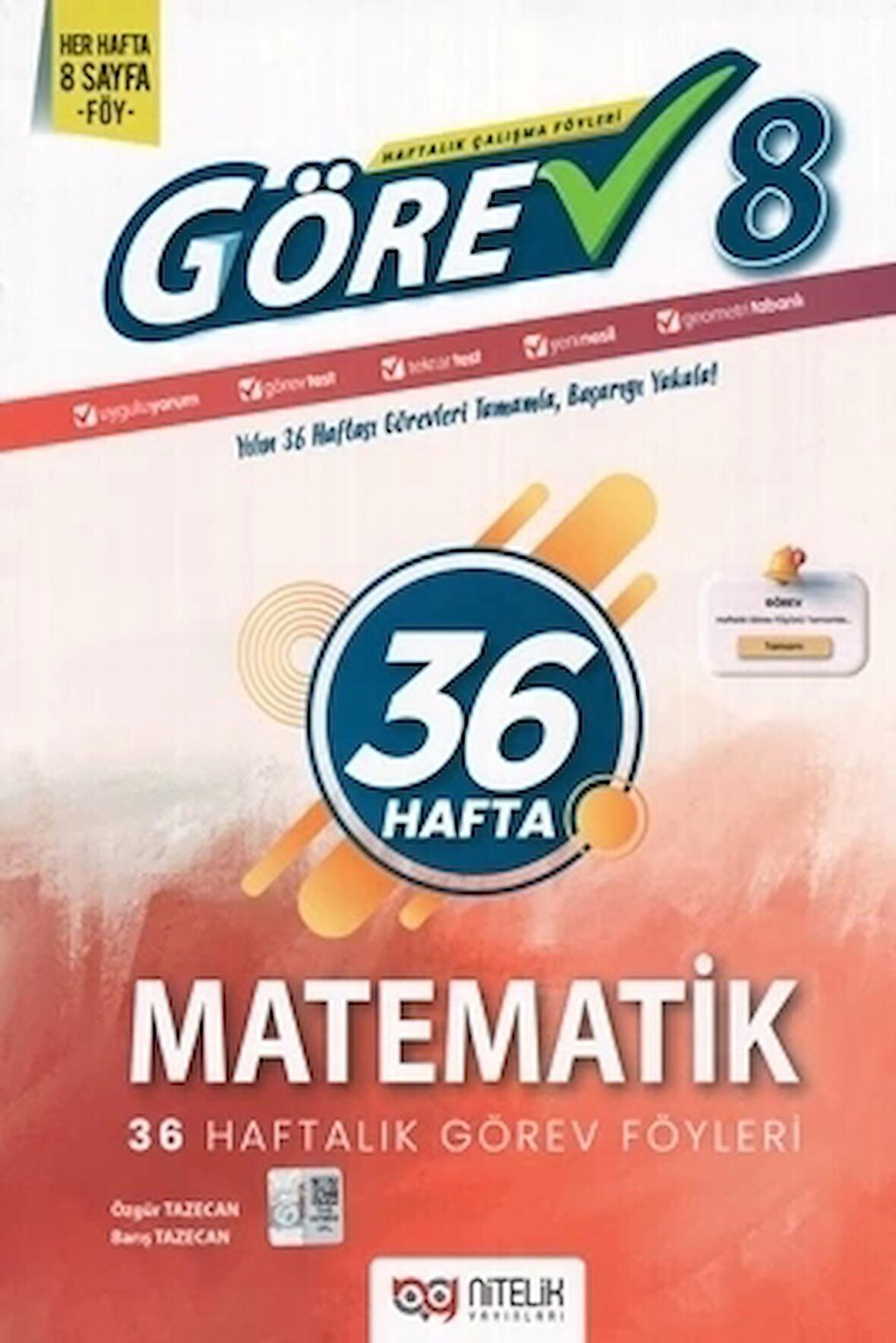 Nitelik 8.Sınıf Görev Matematik 36 Haftalık Görev Föyleri