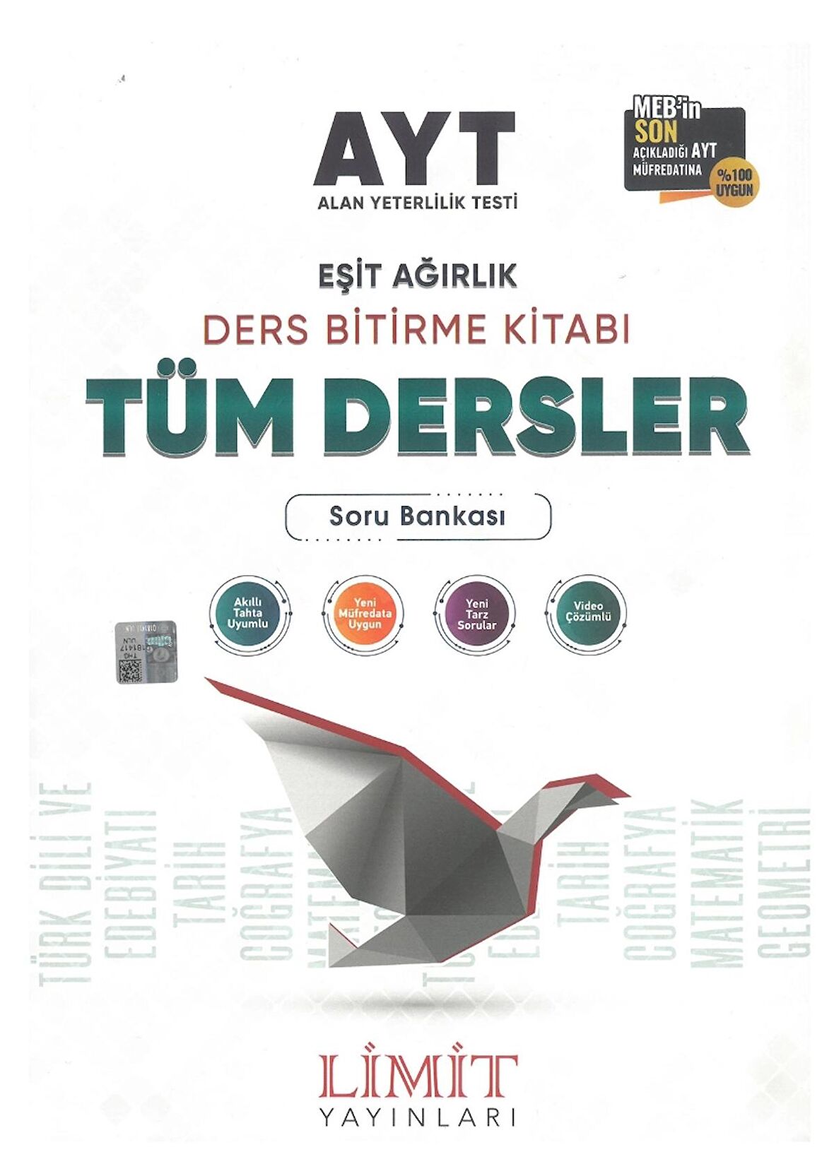 Limit AYT Eşit Ağırlık Tüm Dersler Ders Bitirme Kitabı