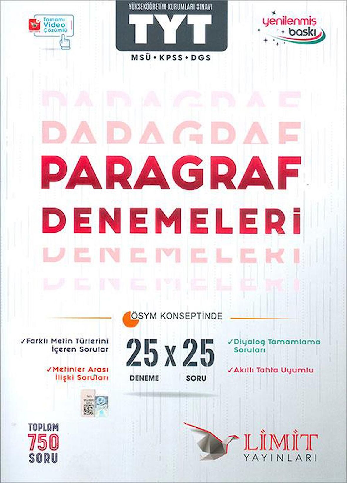 TYT MSÜ KPSS DGS Paragraf 25 X 25 Denemeleri