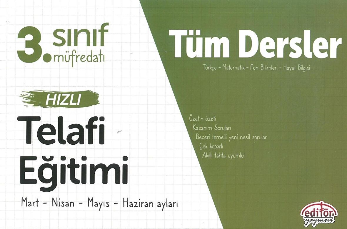 Editör 3.Sınıf Tüm Dersler Hızlı Telafi Eğitimi