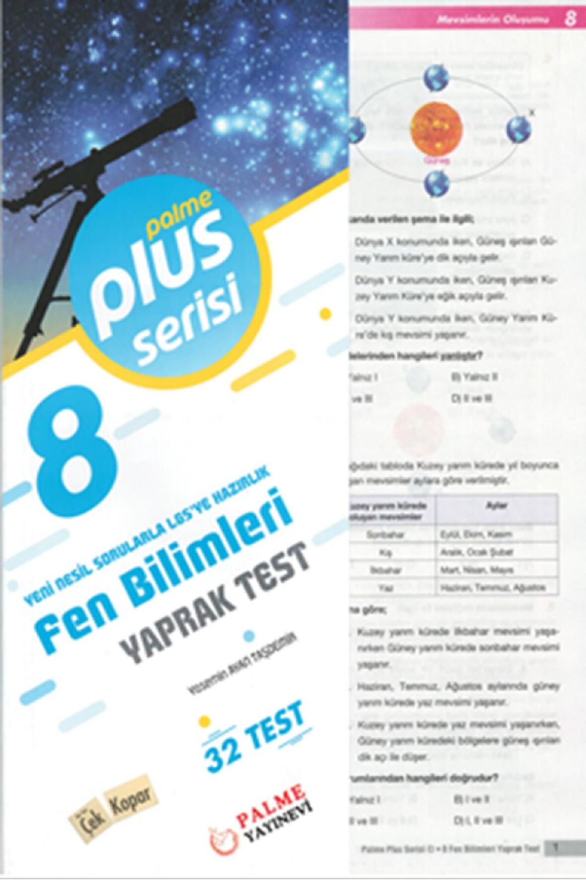 8. Sınıf Plus Serisi Fen Bilimleri Yaprak Test