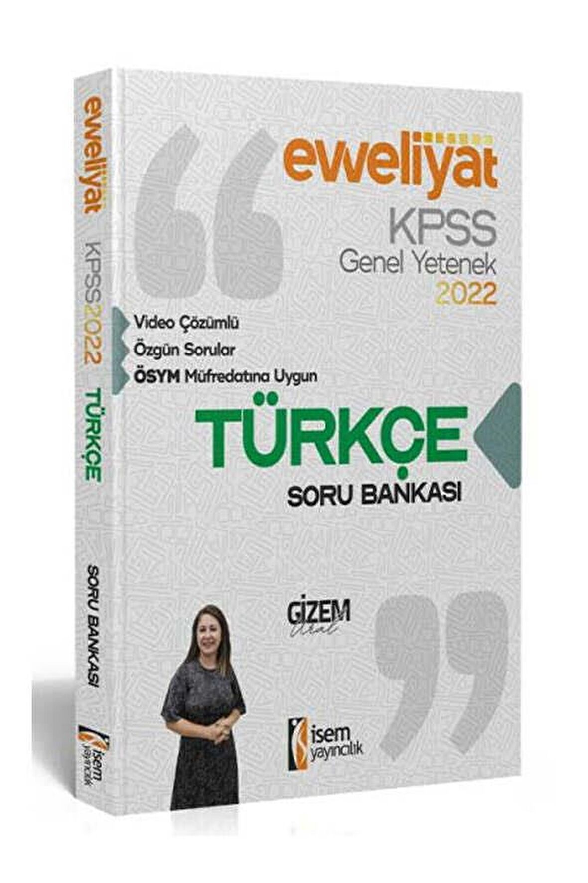  İsem Yayınları 2022 KPSS Evveliyat Lisans Genel Yetenek Türkçe Video Çözümlü Soru Bankası