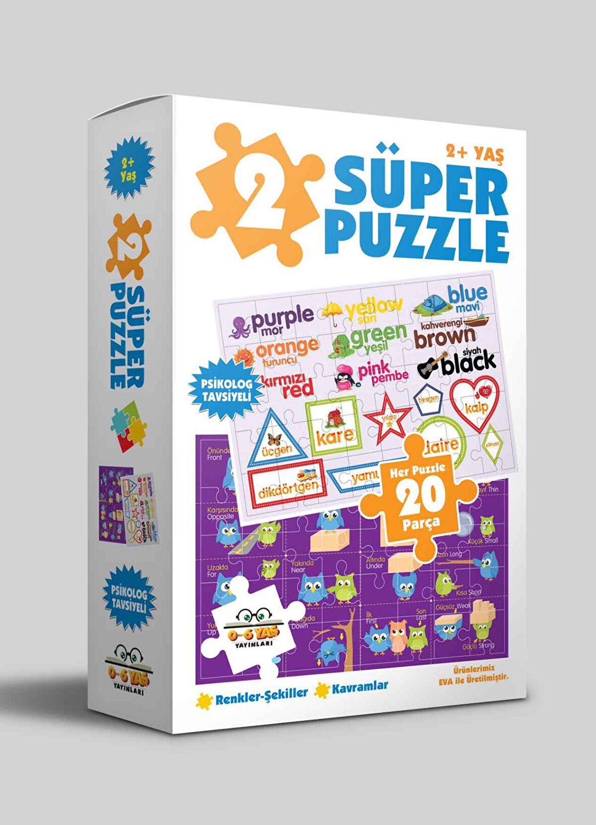 2 Süper Puzzle - Renkler ve Şekiller 2+ Yaş