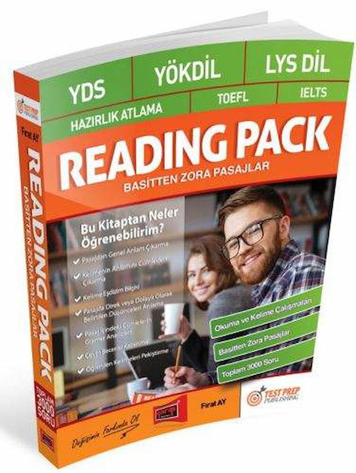 Yargı Yayınları YDS-YÖKDİL-LYS DİL-Hazırlık Atlama-TOEFL-IELTS Reading Pack Basitten Zora Pasajlar