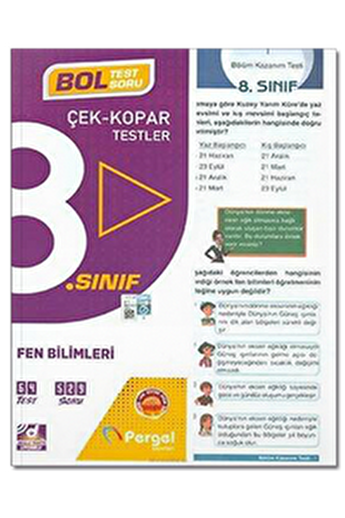 Pergel 8.Sınıf Fen Bilimleri Çek Kopar Testler