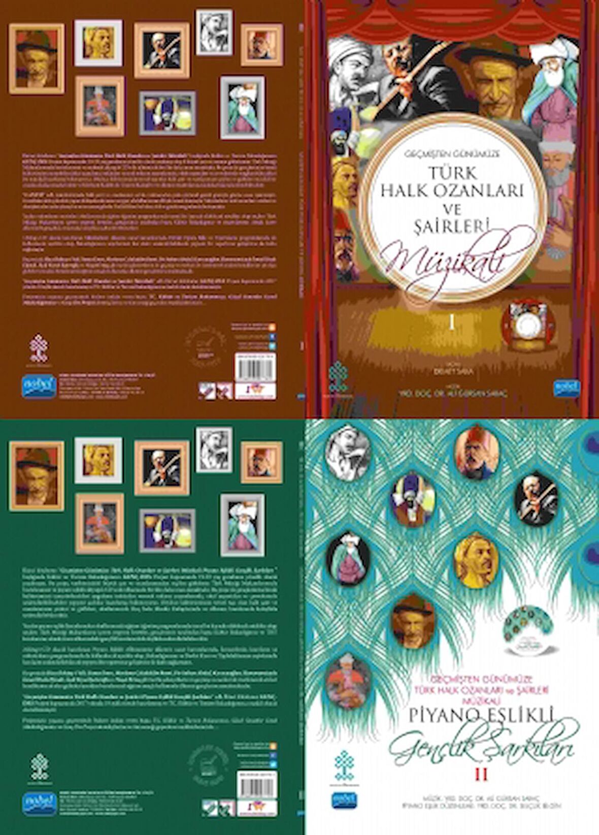 Geçmişten Günümüze Türk Halk Ozanları ve Şairleri Müzikali Piyano Eşlikli Gençlik Şarkıları 1 - 2 (CD İlaveli)