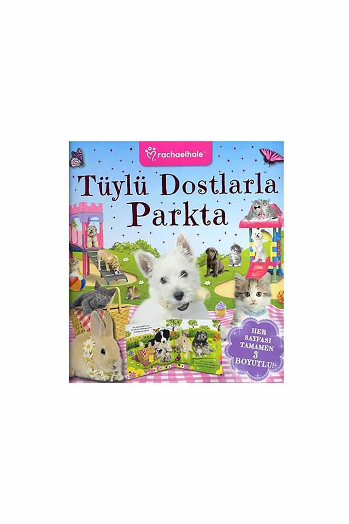 3D Lisanslı Kitaplar - Tüylü Dostlar ile Parkta - Kolektif - Çiçek Yayıncılık