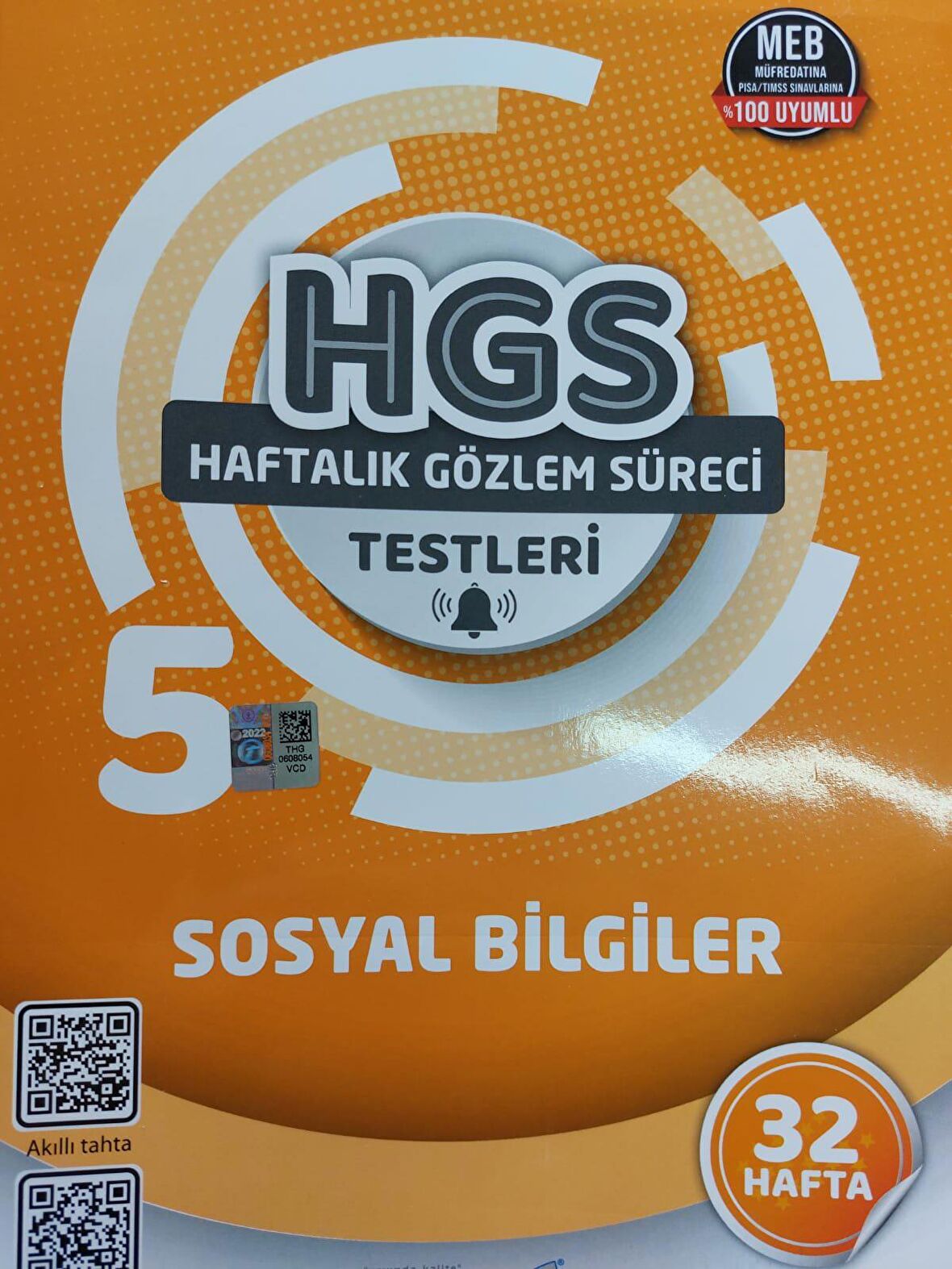 SEVİYE YAYINLARI 5.SINIF SOSYAL BİLGİLER HGS( HAFTALIK GÖZLEM SÜRECİ) TESTLERİ 32 HAFTA