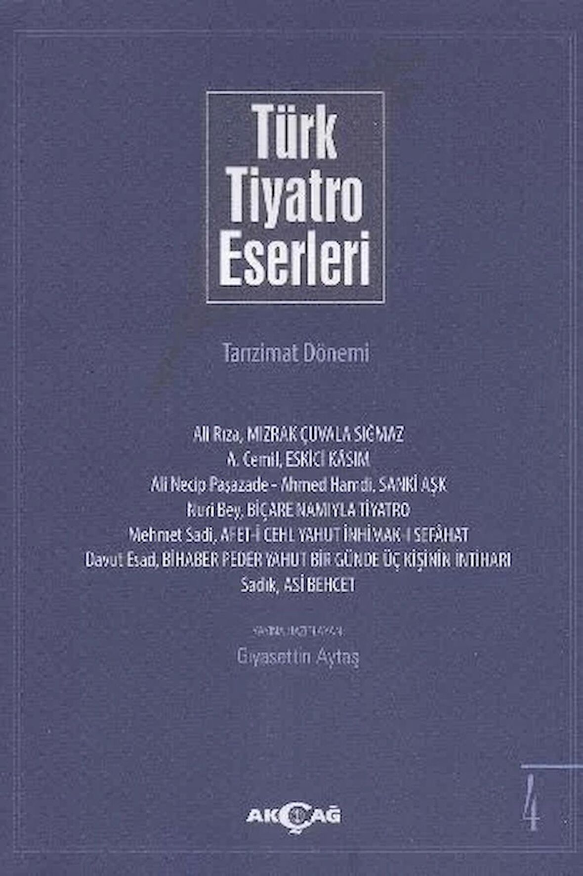 Türk Tiyatro Eserleri 4 Tanzimat Dönemi