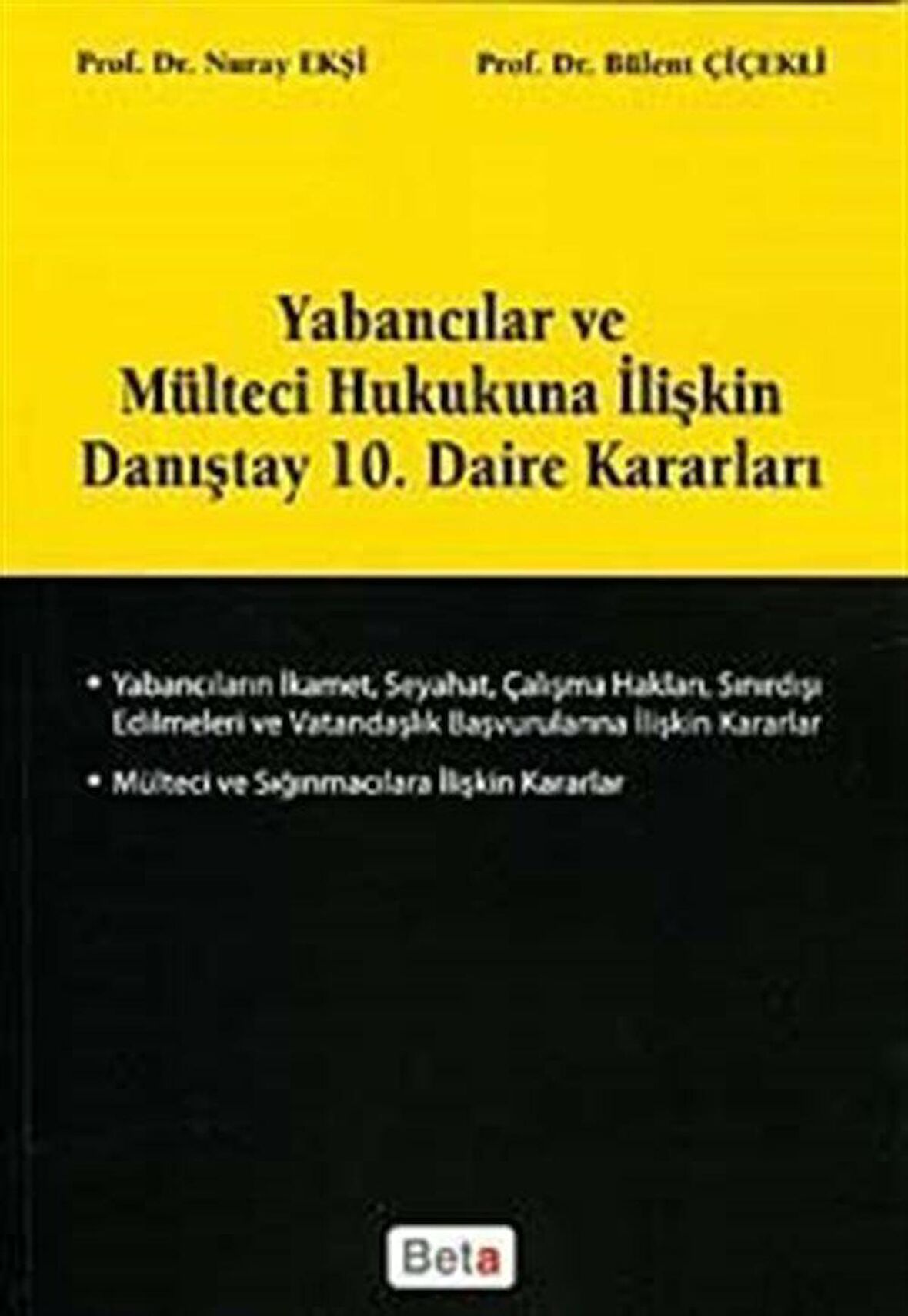 Yabancılar ve Mülteci Hukukuna İlişkin Danıştay 10. Daire Kararları / Doç. Dr. Nuray Ekşi