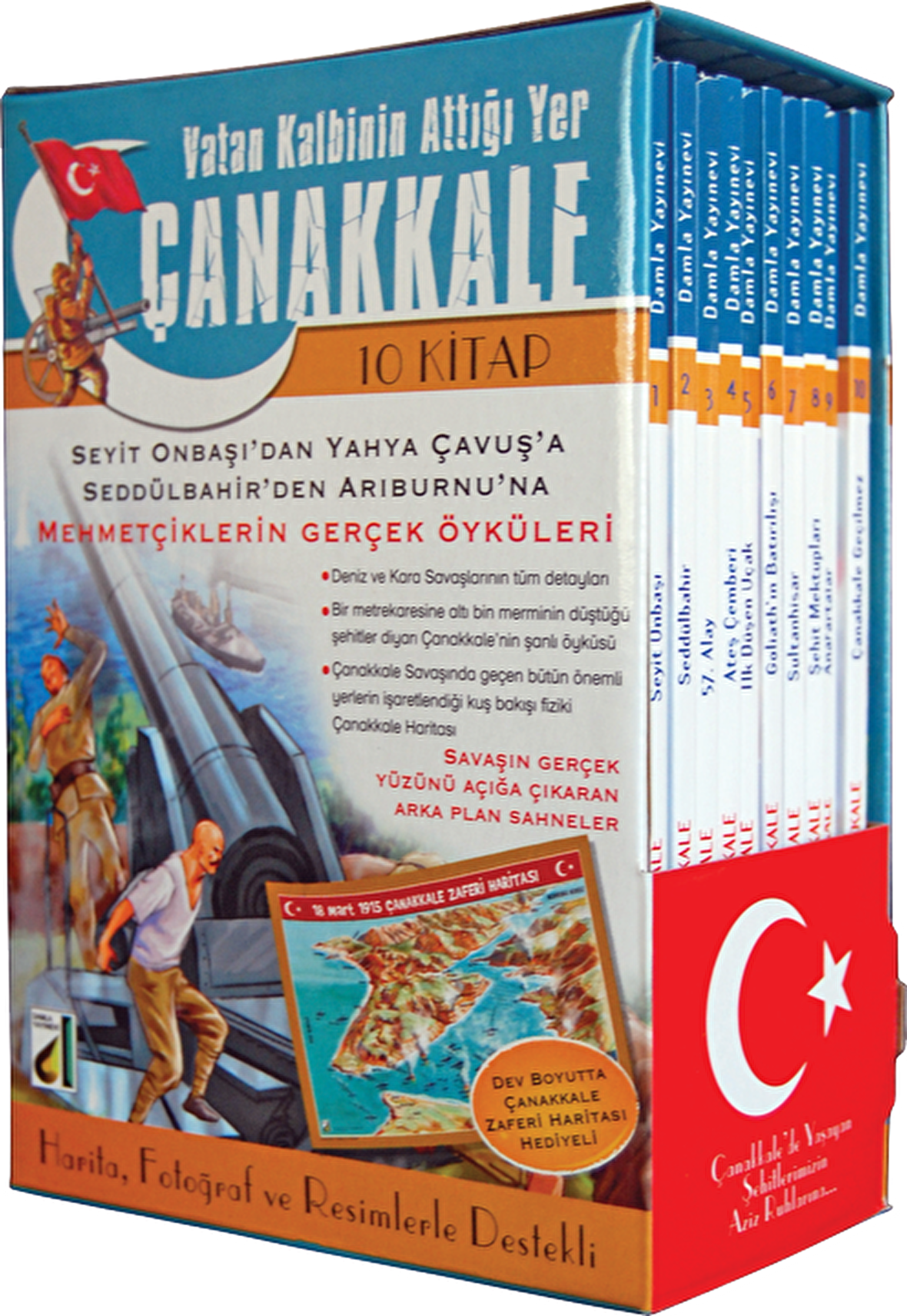 Vatan Kalbinin Attığı Yer Çanakkale (10 Kitap Takım)