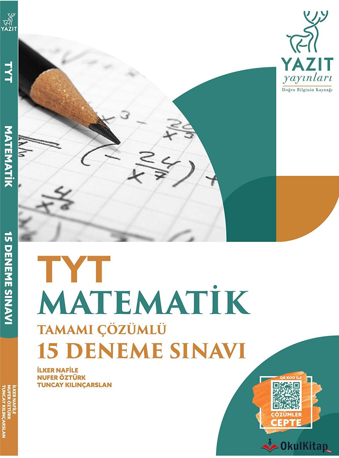 Yazıt YKS TYT Matematik Tamamı Çözümlü 15 Deneme Sınavı