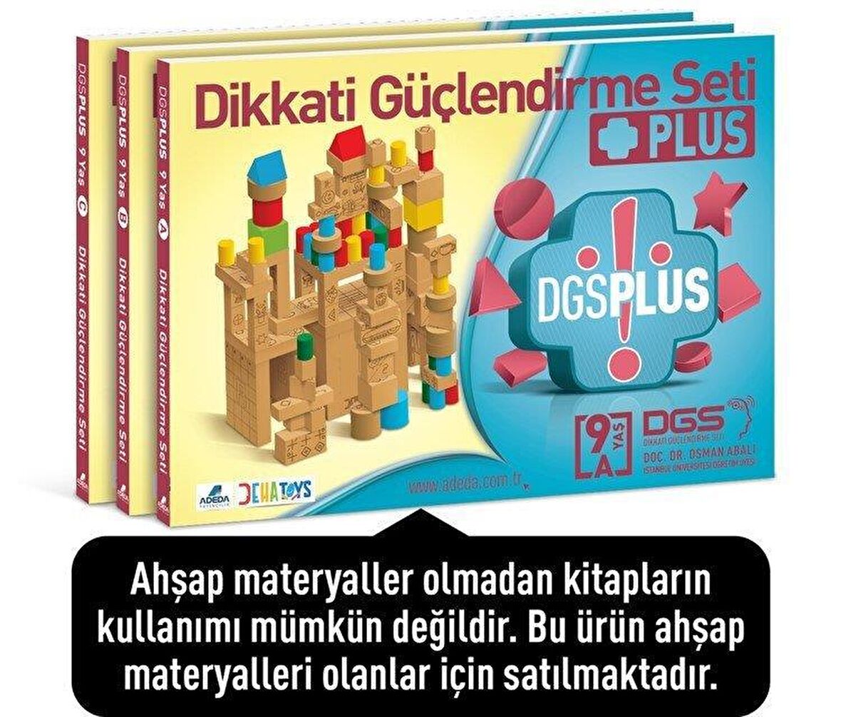 Dikkati Güçlendirme Seti Plus 9 Yaş Kitap (3 Kitap) - Osman Abalı