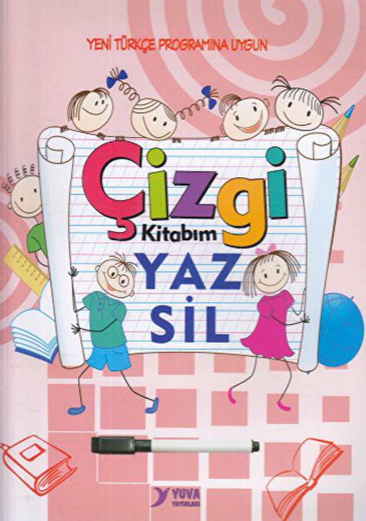 Çizgi Kitabım Yaz Sil (Mavi - Pembe renk seçeneği ile)