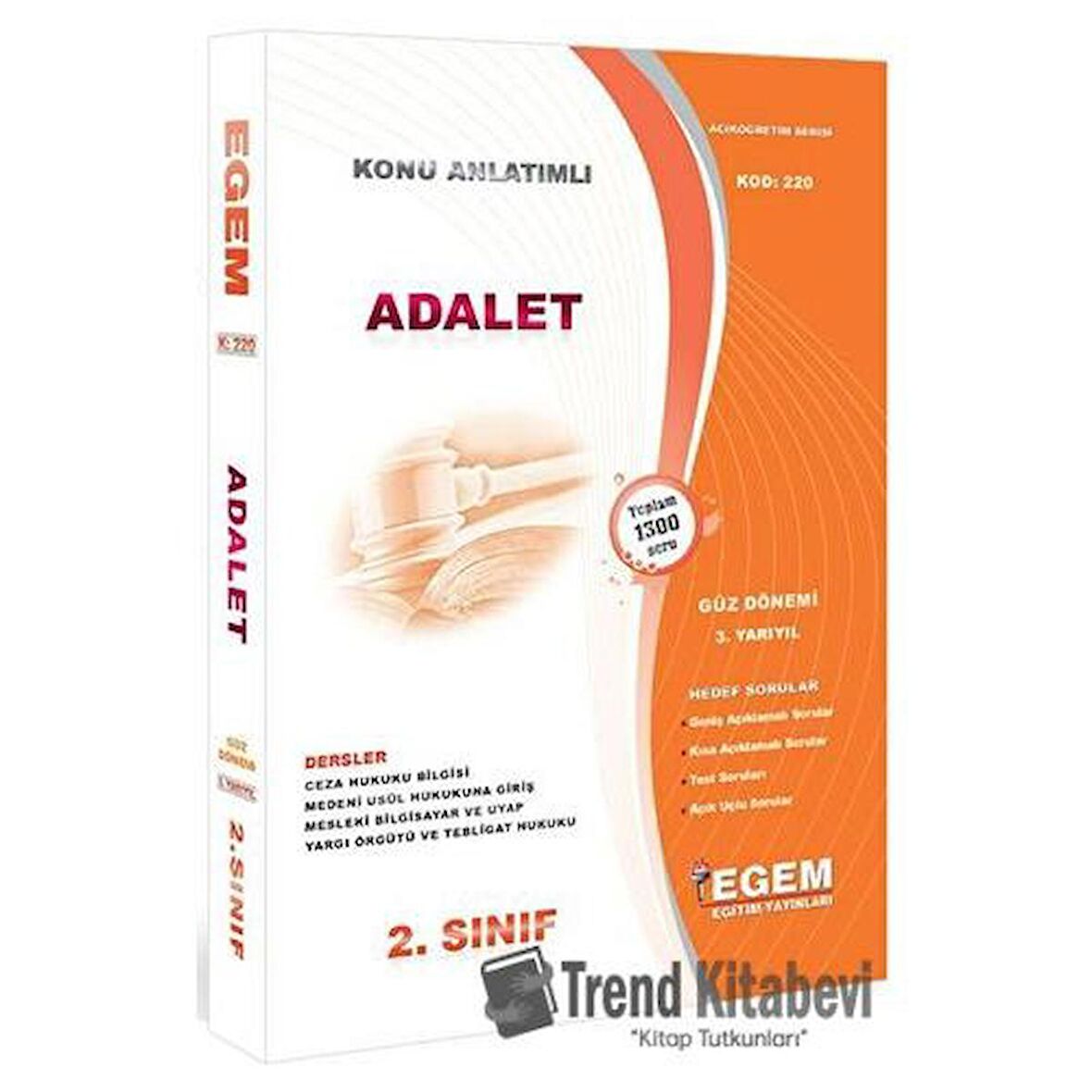 2. Sınıf 3. Yarıyıl Adalet Konu Anlatımlı Soru Bankası - Kod 220