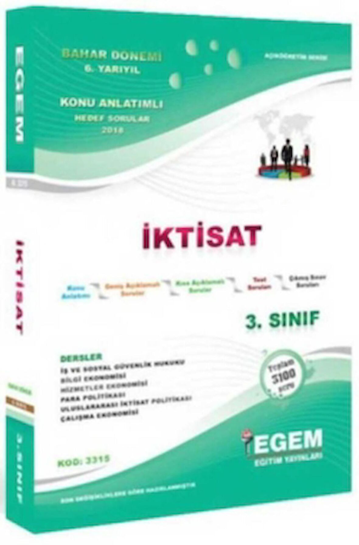 3. Sınıf 6. Yarıyıl İktisat Bahar Dönemi Konu Anlatımlı Soru Bankası - Kod 3315
