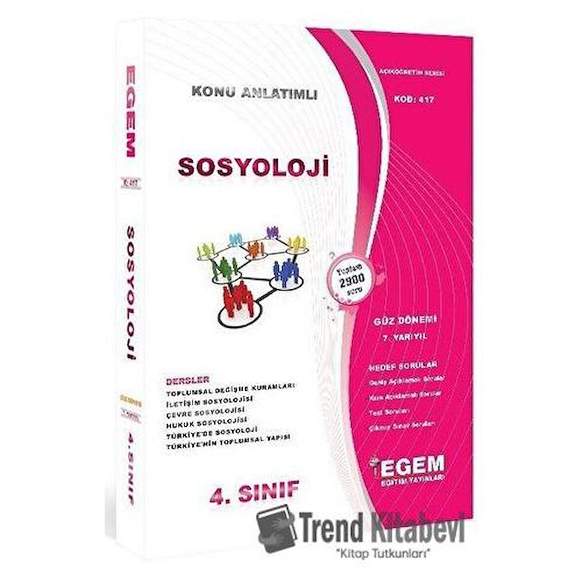 4. Sınıf 7. Yarıyıl Sosyoloji Hedef Sorular (Kod 417)