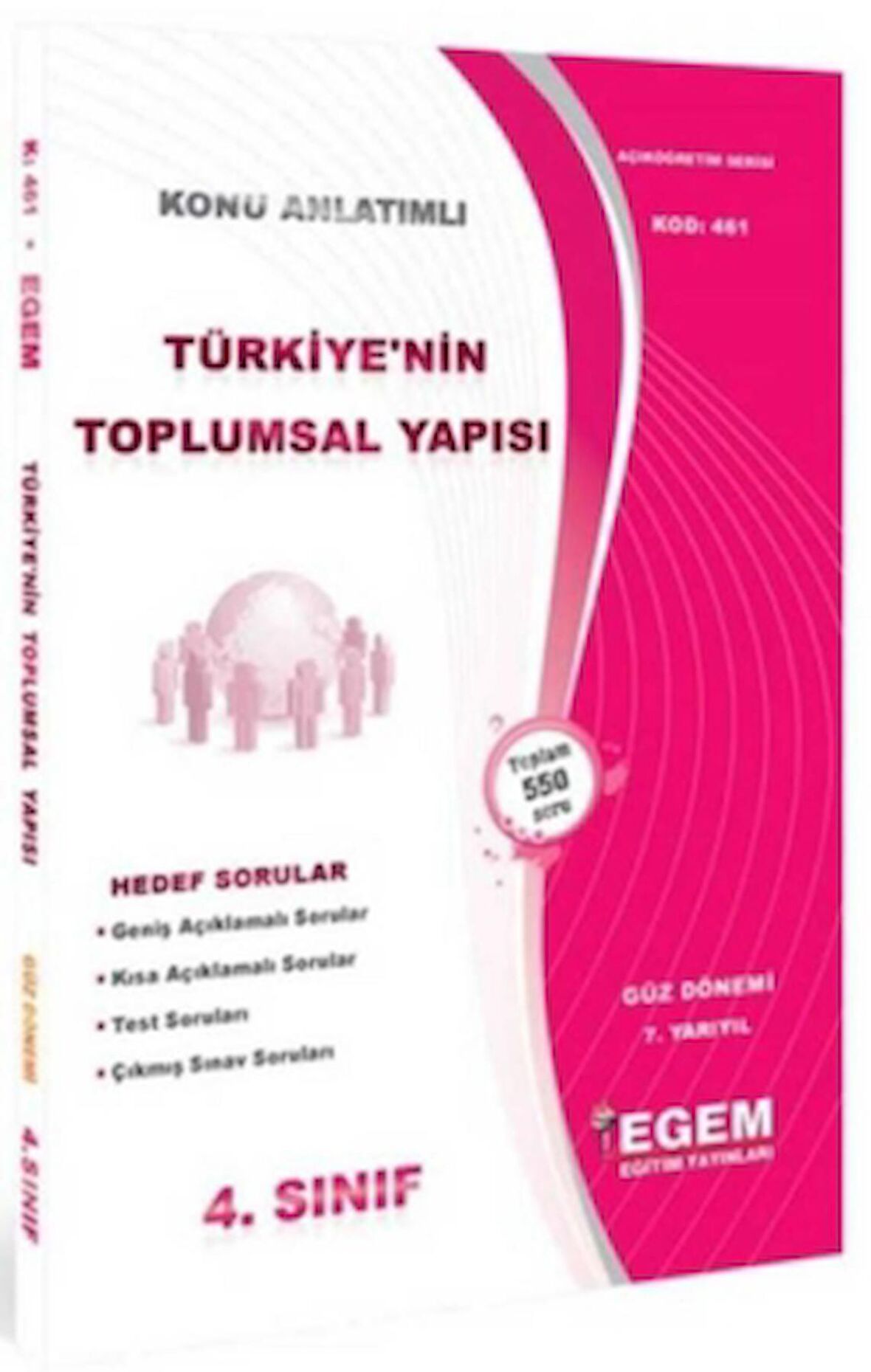 4. Sınıf 5. Yarıyıl Türkiye'nin Toplumsal Yapısı Konu Anlatımlı Soru Bankası Güz Dönemi