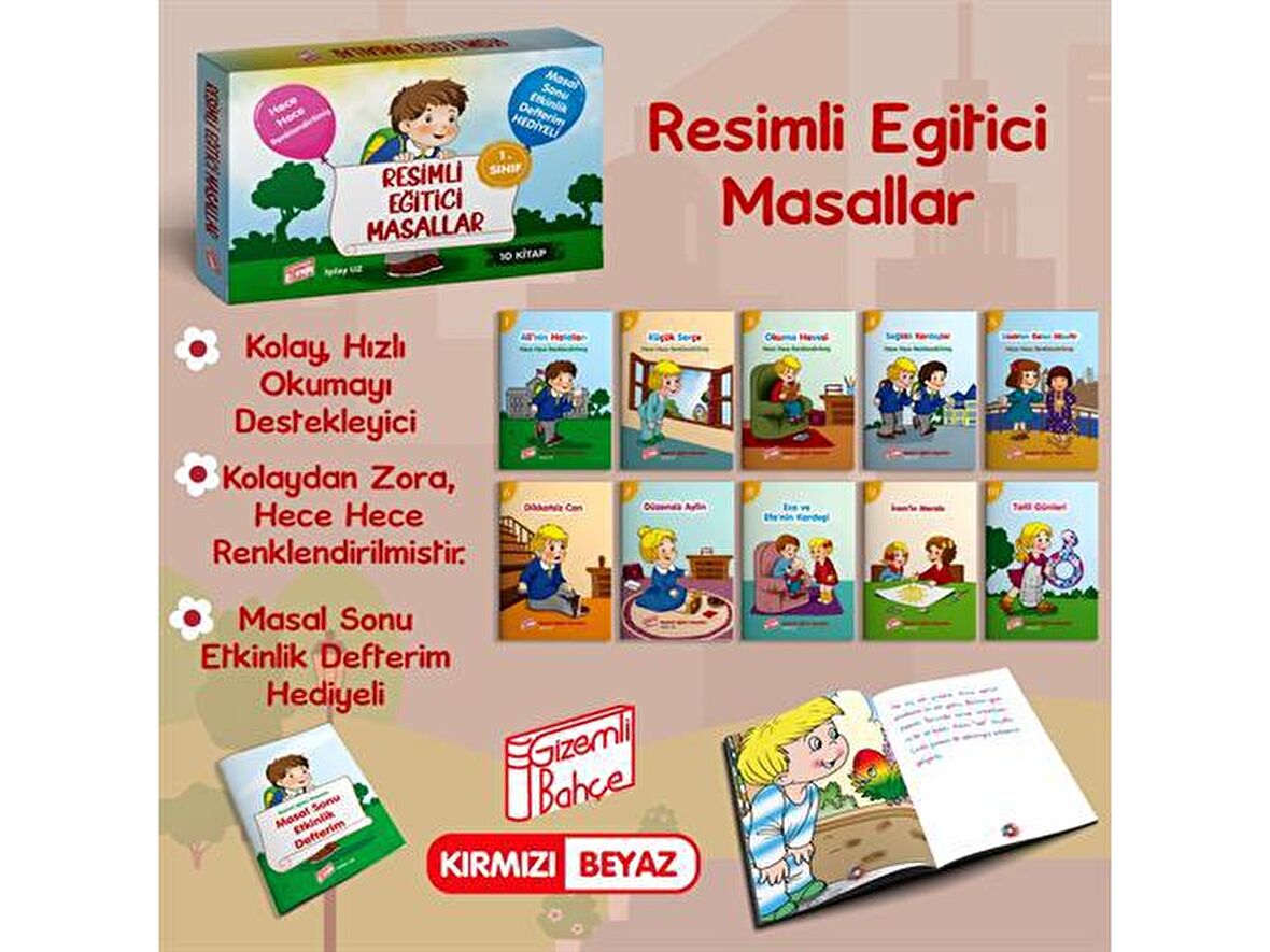 Resimli Eğitici Masallar 10 Kitap Set