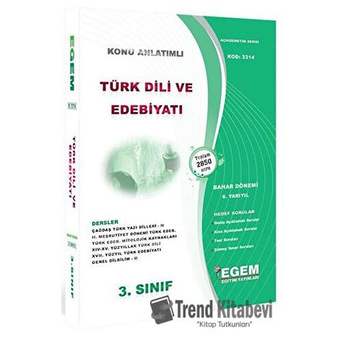 3. Sınıf 6. Yarıyıl Konu Anlatımlı Türk Dili ve Edebiyatı - Kod 3314