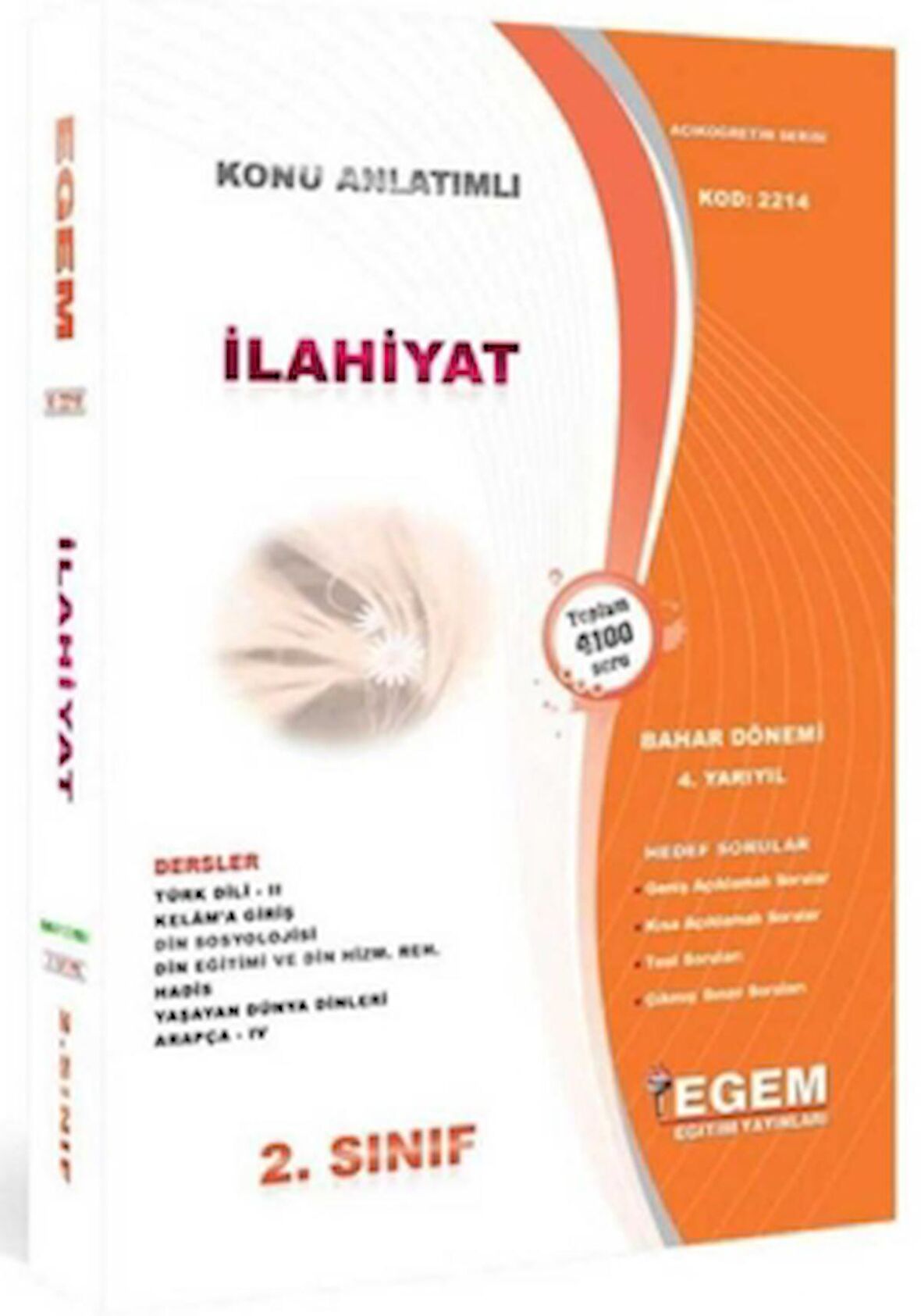 2. Sınıf İlahiyat Bahar Dönemi Konu Anlatımlı Soru Bankası 4. Yarıyıl