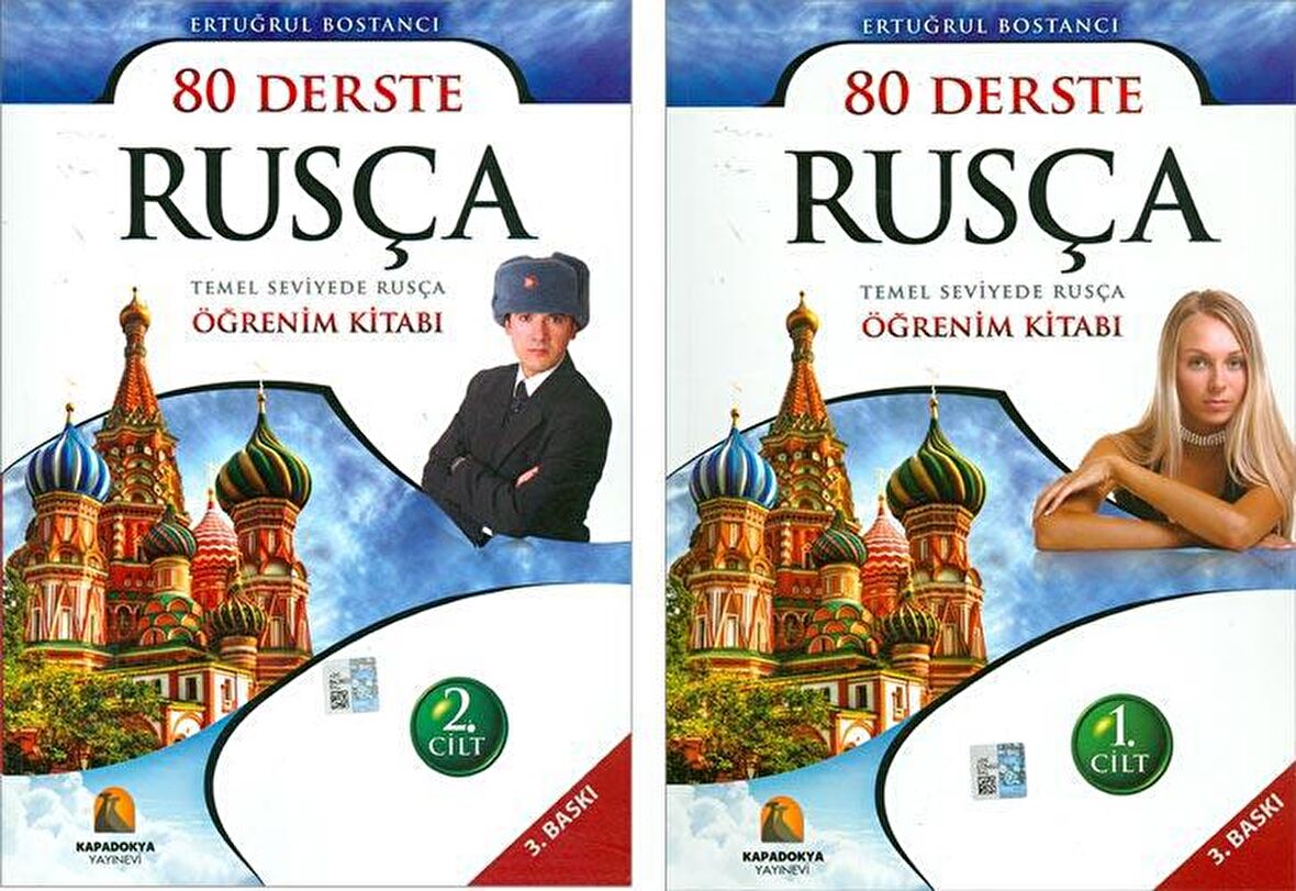 80 Derste Rusça Temel Seviyede Öğrenim Kitabı 2 Cilt