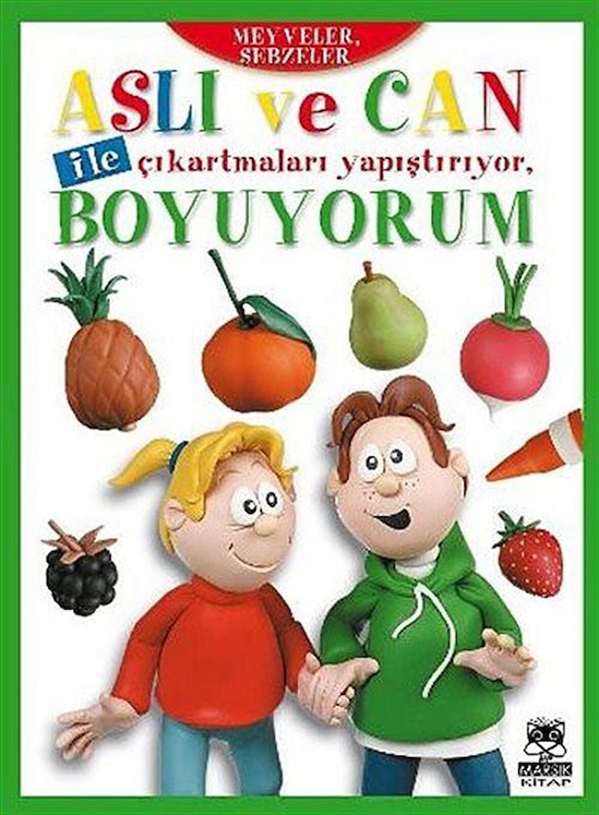 Aslı ve Can ile Çıkartmaları Yapıştırıyor, Boyuyorum (Meyveler ve Sebzeler)