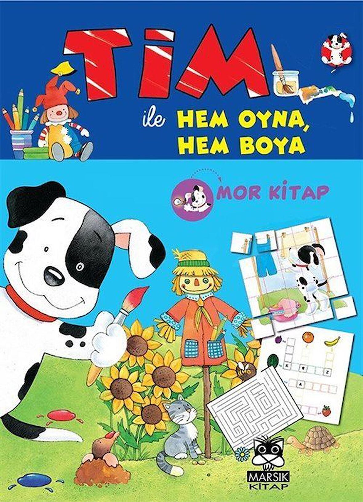 Tim ile Hem Boya Hem Oyna (Mor Kitap)