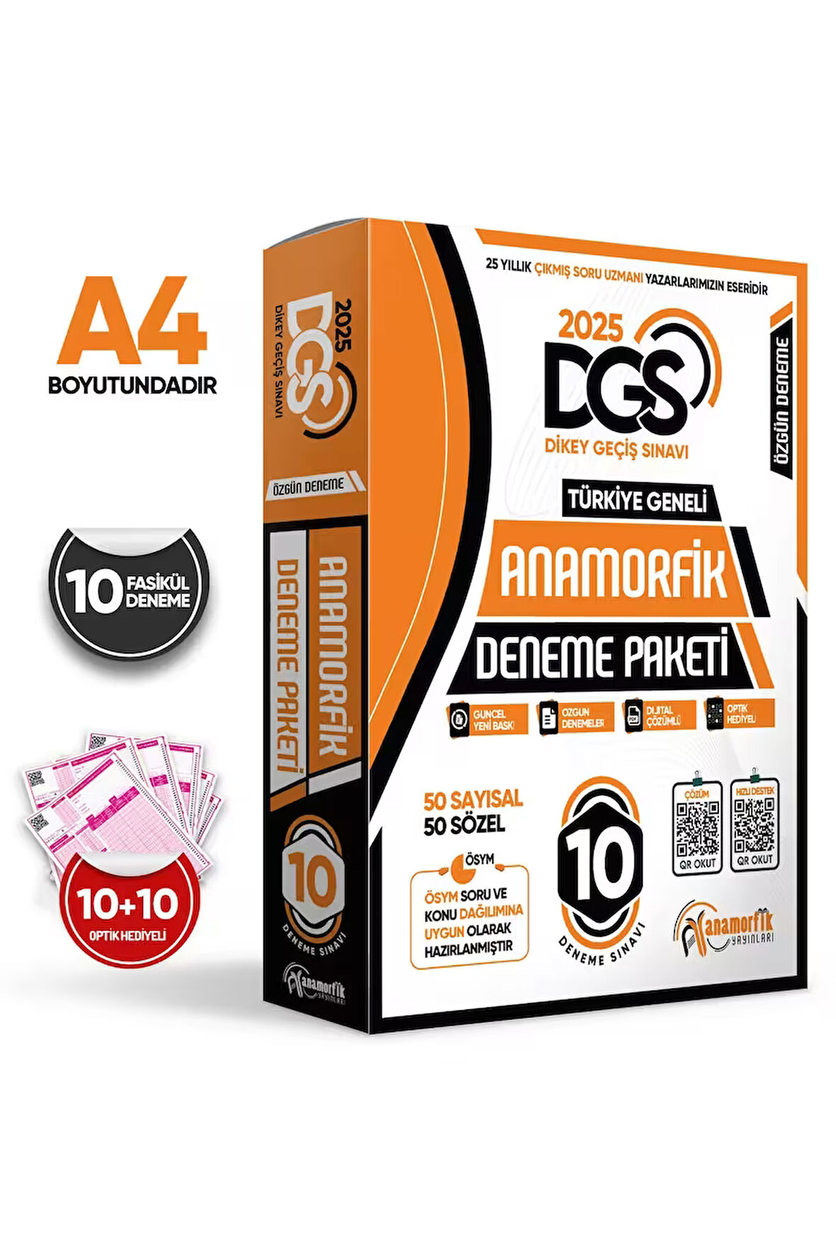 2025 Dgs Anamorfik Yayınları türkiye geneli Kurumsal 10lu dijital Çözümlü Deneme paketi