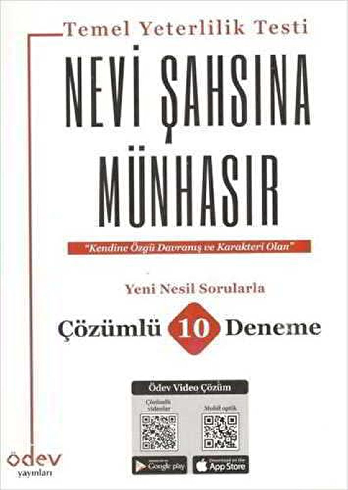 Ödev TYT Nevi Şahsına Münhasır 10 Çözümlü Deneme