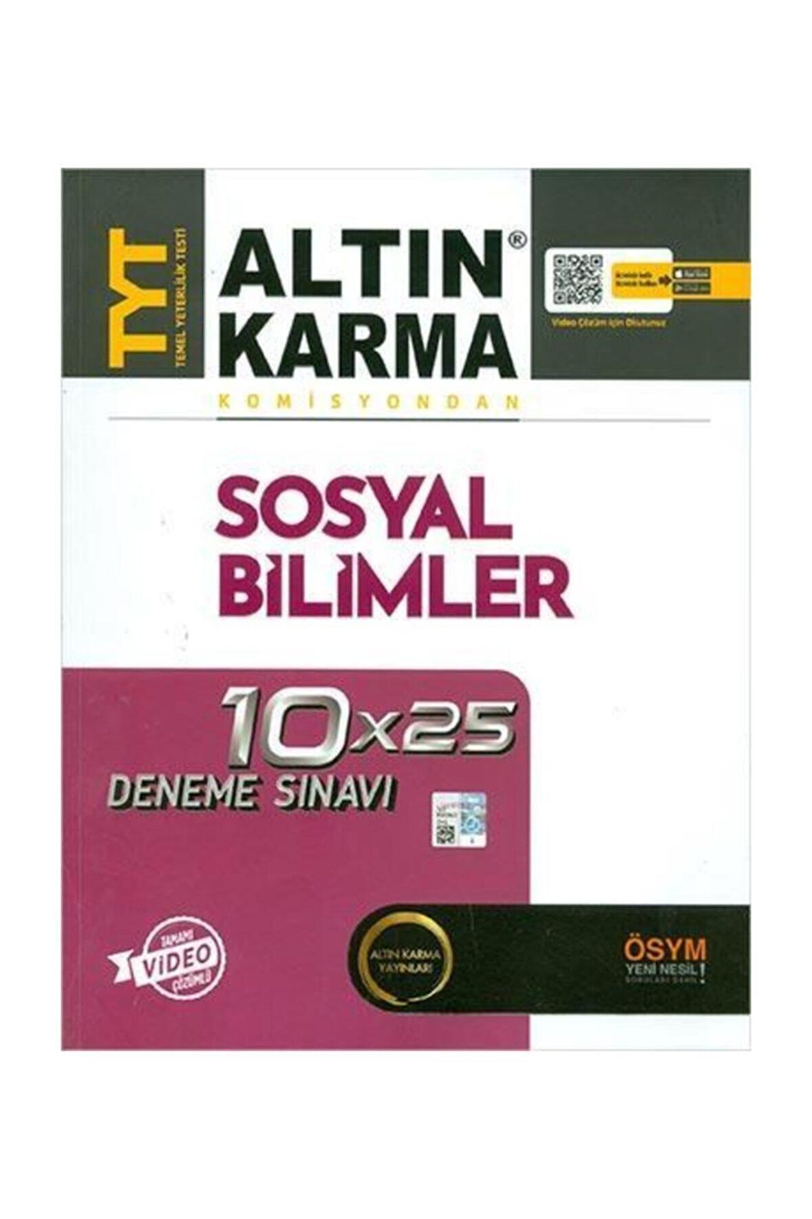 Altın Karma TYT Sosyal Bilimler Tamamı Video Çözümlü 10x25 Deneme Sınavı