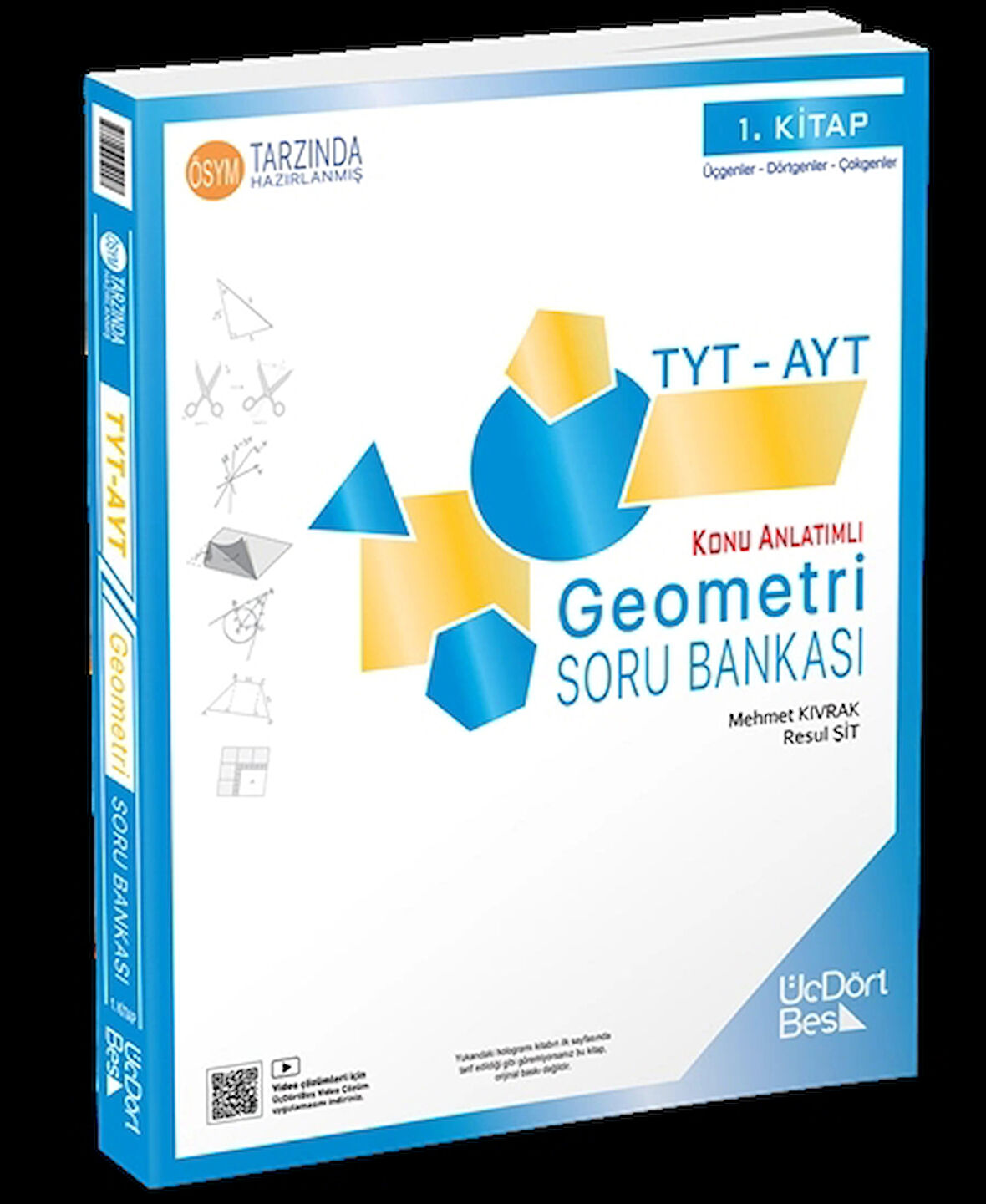 ÜçDörtBeş Yayınları TYT-AYT Geometri Soru Bankası 1. Kitap Yeni