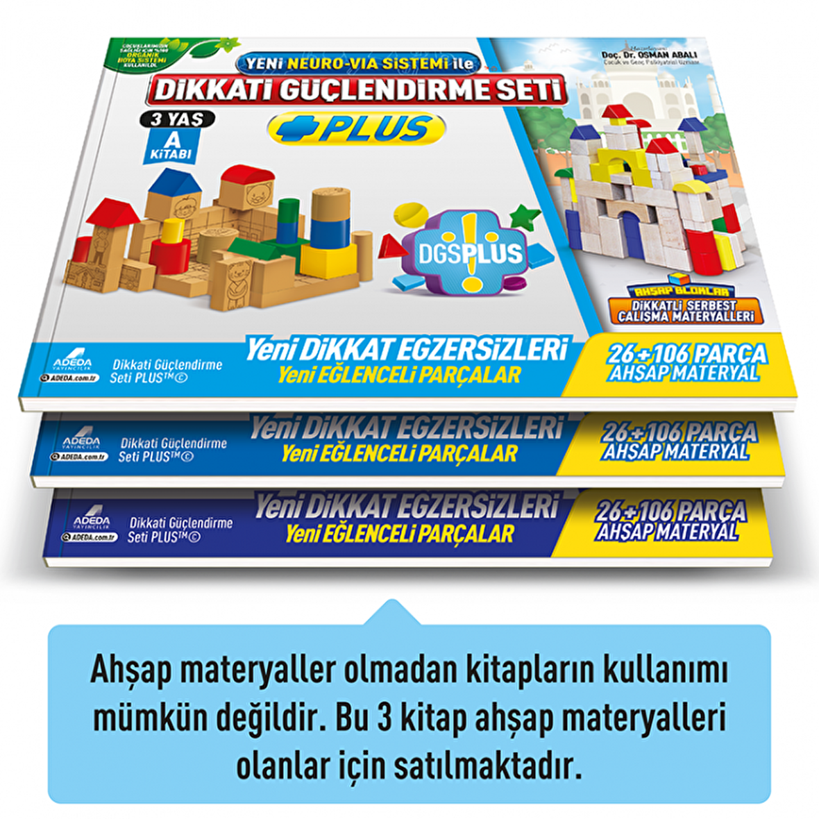 Dikkati Güçlendirme Seti Plus (3 Kitap Materyalsiz - 3 Yaş)