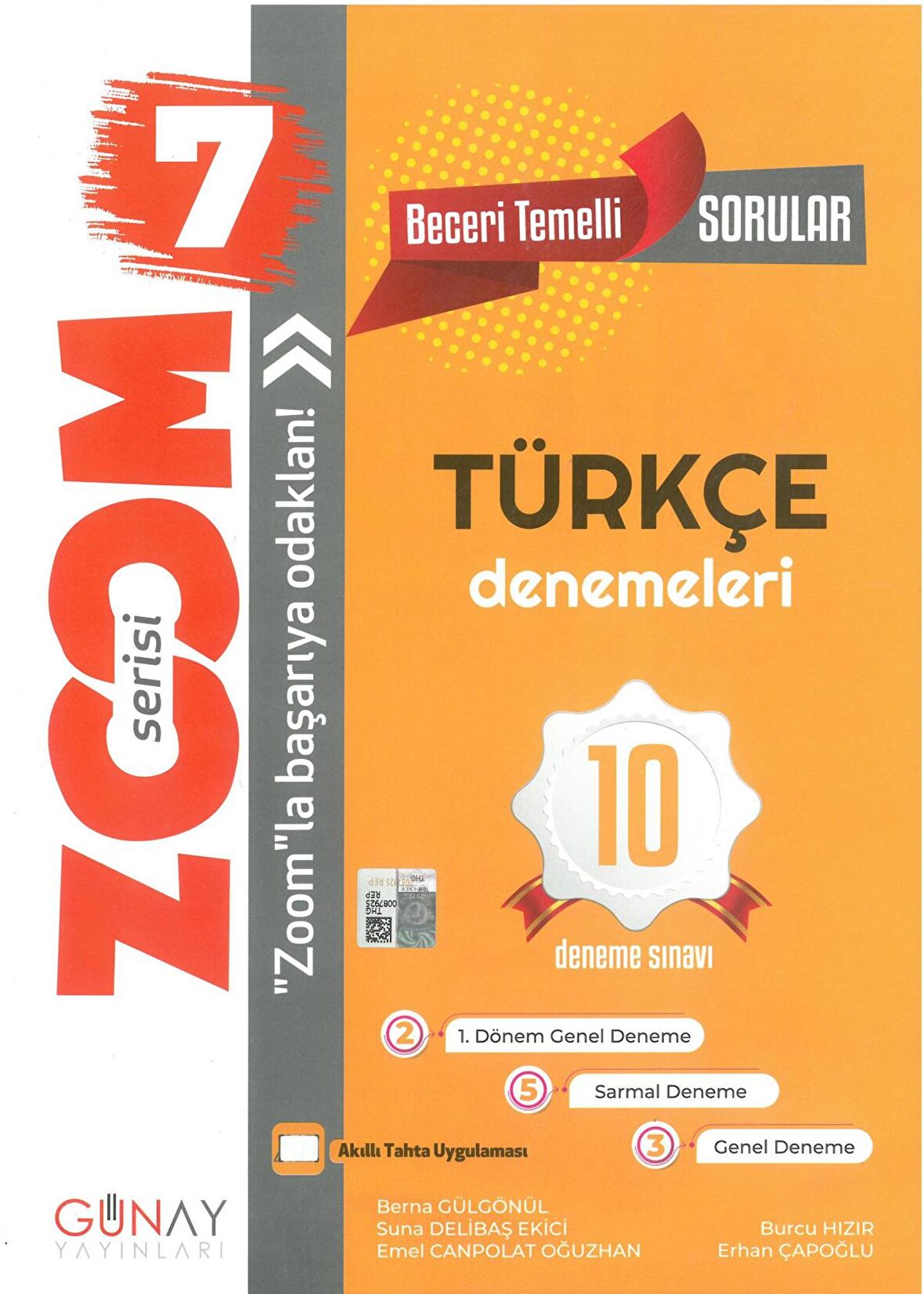 Günay Yayınları 7.Sınıf Zoom Türkçe Deneme Kitabı