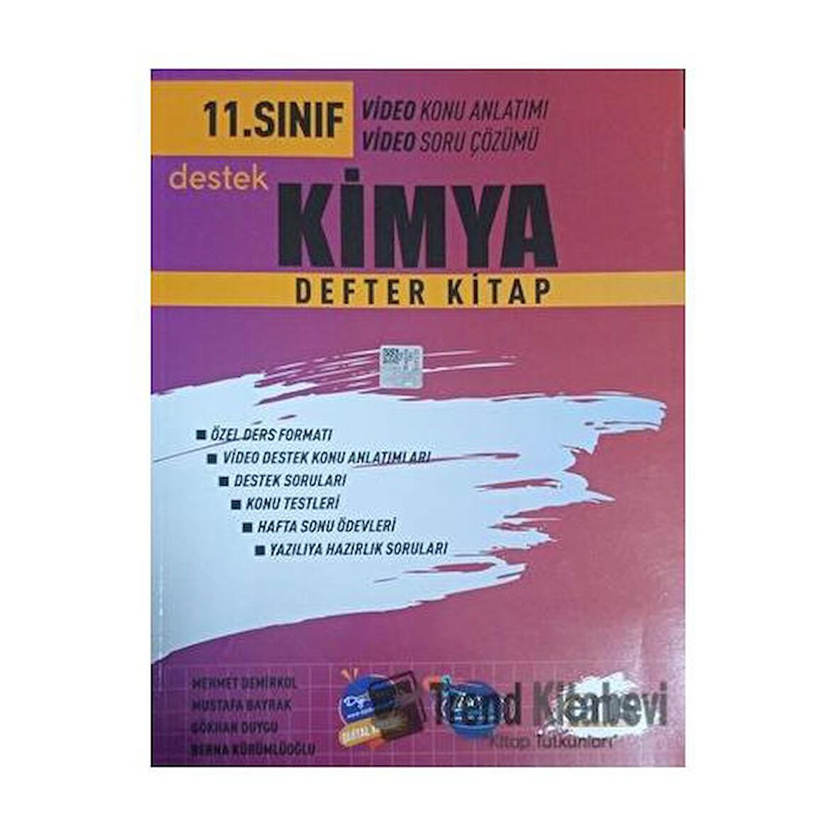 11. Sınıf Kimya Destek Defter Kitap