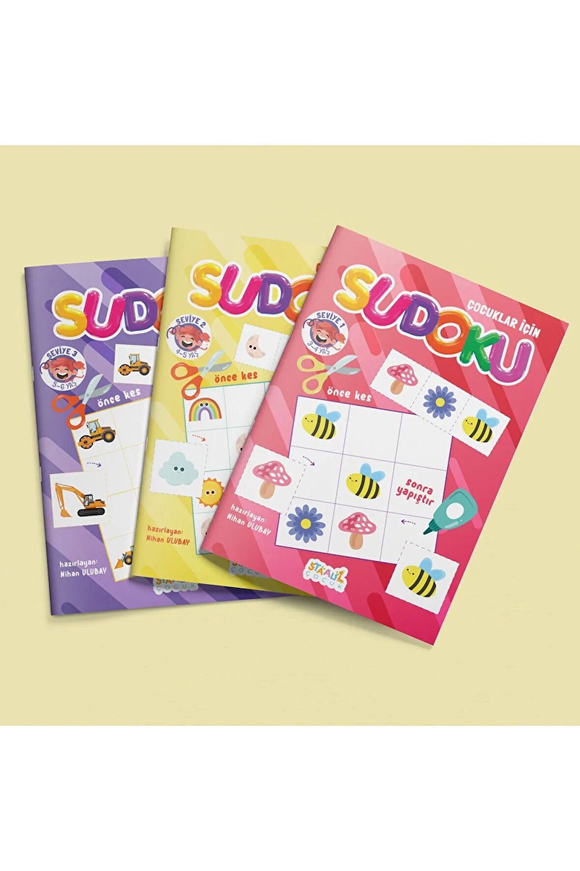 Çocuklar Için Sudoku 3'lü Set - Seviye 1-2-3 (3 Kitap)