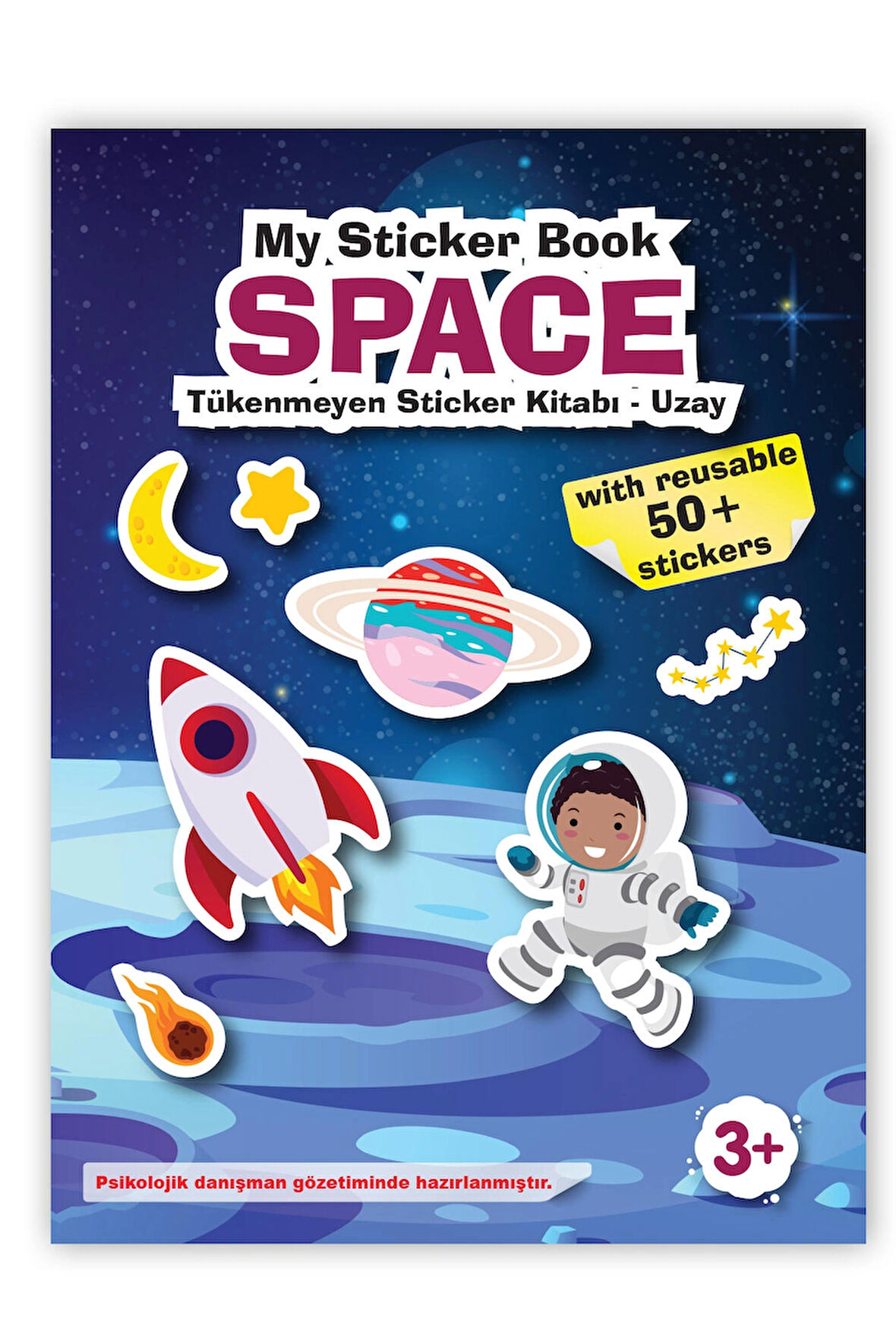 MY STİCKER BOOK '' SPACE'' , TÜKENMEYEN STİCKER KİTABI UZAY