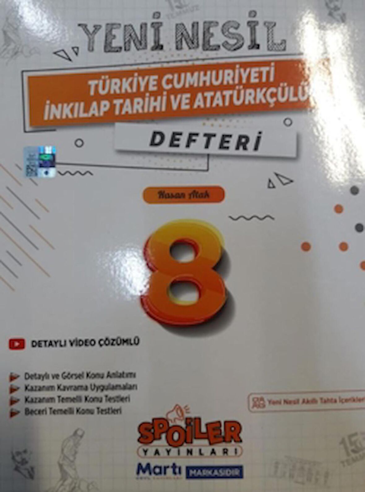 Yeni Nesil 8. Sınıf Türkiye Cumhuriyeti İnkılap Tarihi ve Atatürkçülük Defter