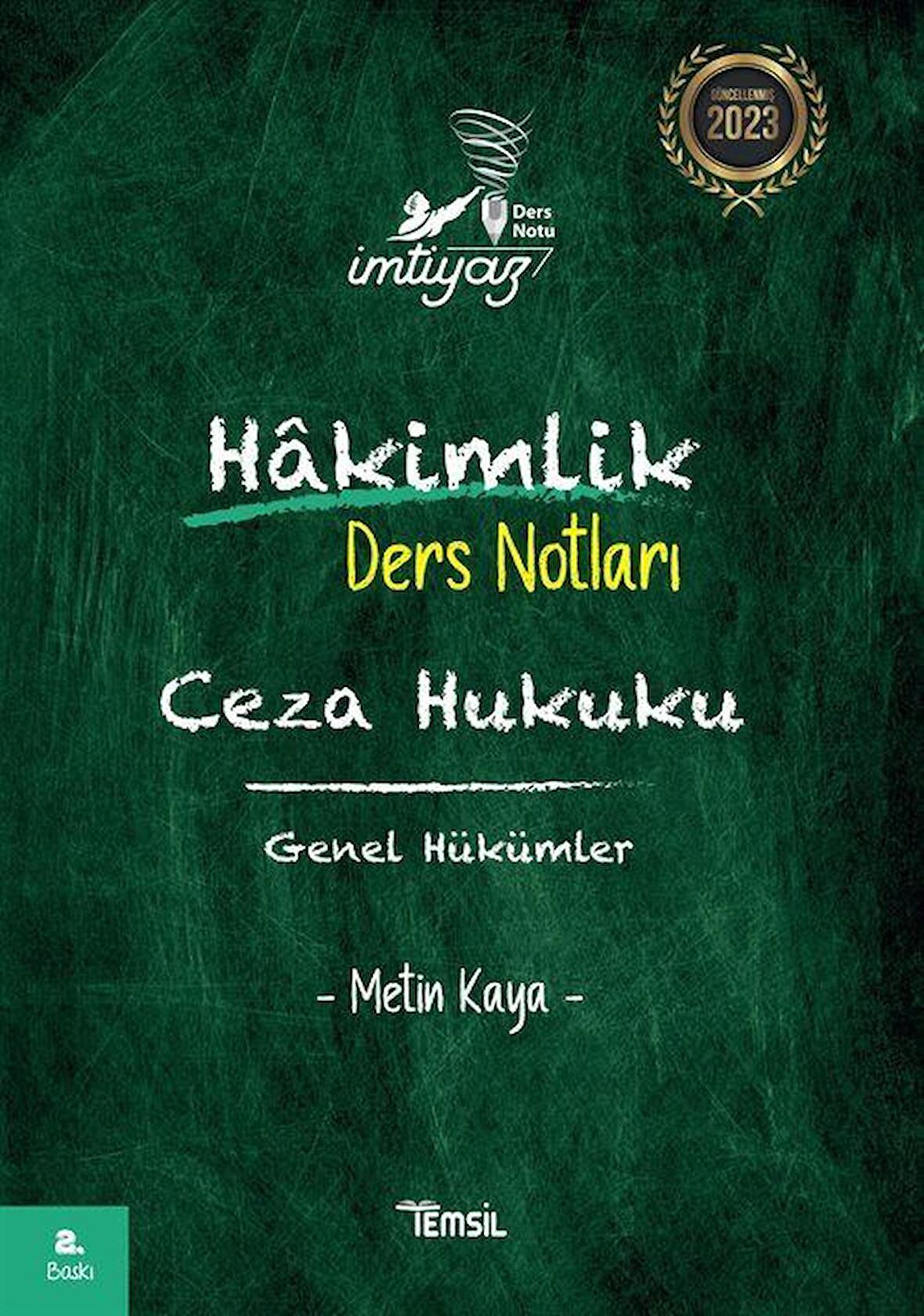 İmtiyaz Ceza Hukuku Genel Hükümler Hakimlik Ders Notları