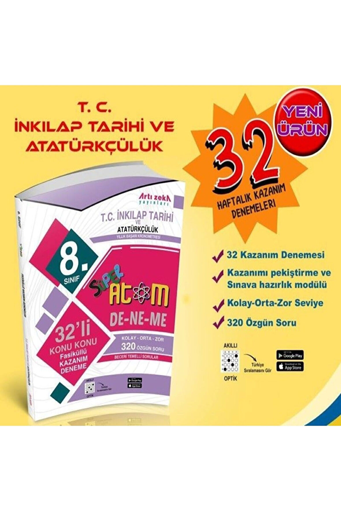 8. Sınıf Süper Atom Inkılap Tarihi Ve Atatürkçülük 32 Fasikül Kazanım Deneme