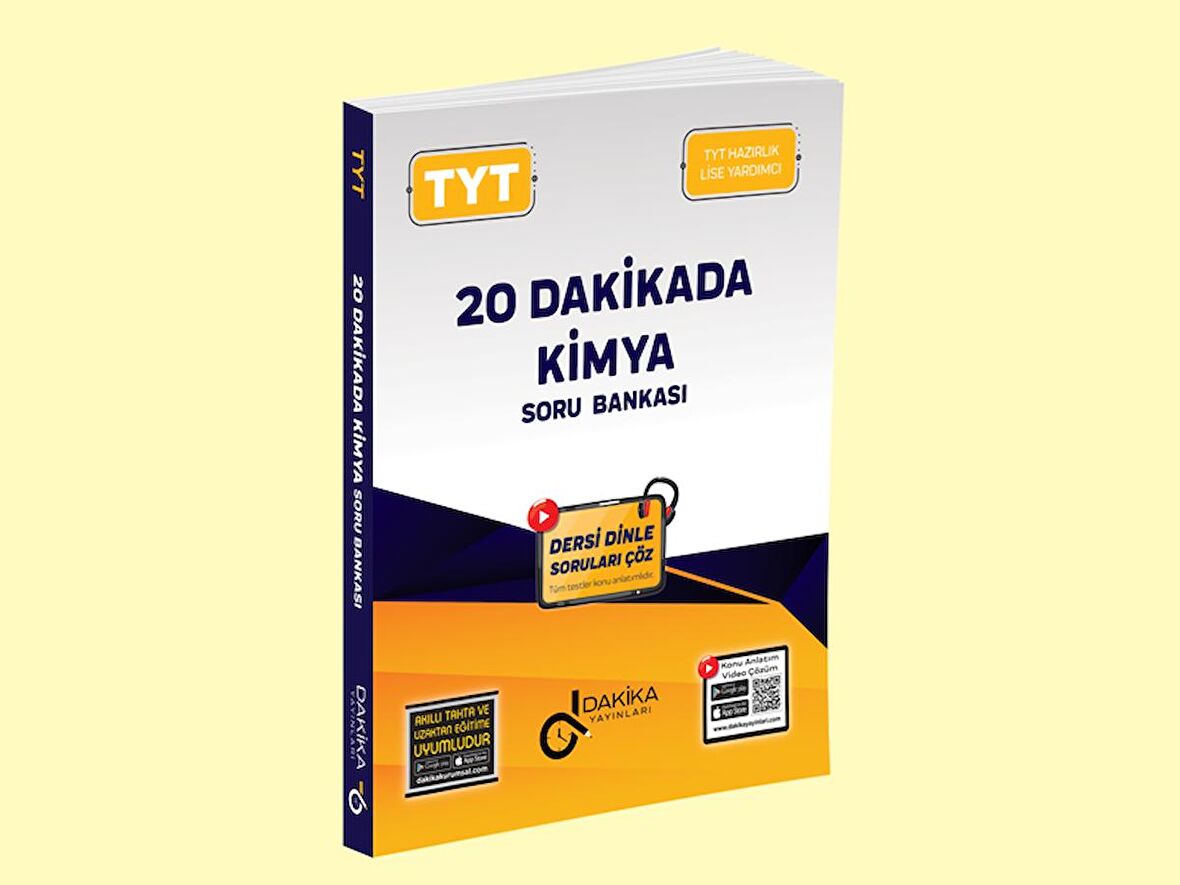 Dakika Yayınları Tyt 20 Dakikada Kimya   Soru Bankası