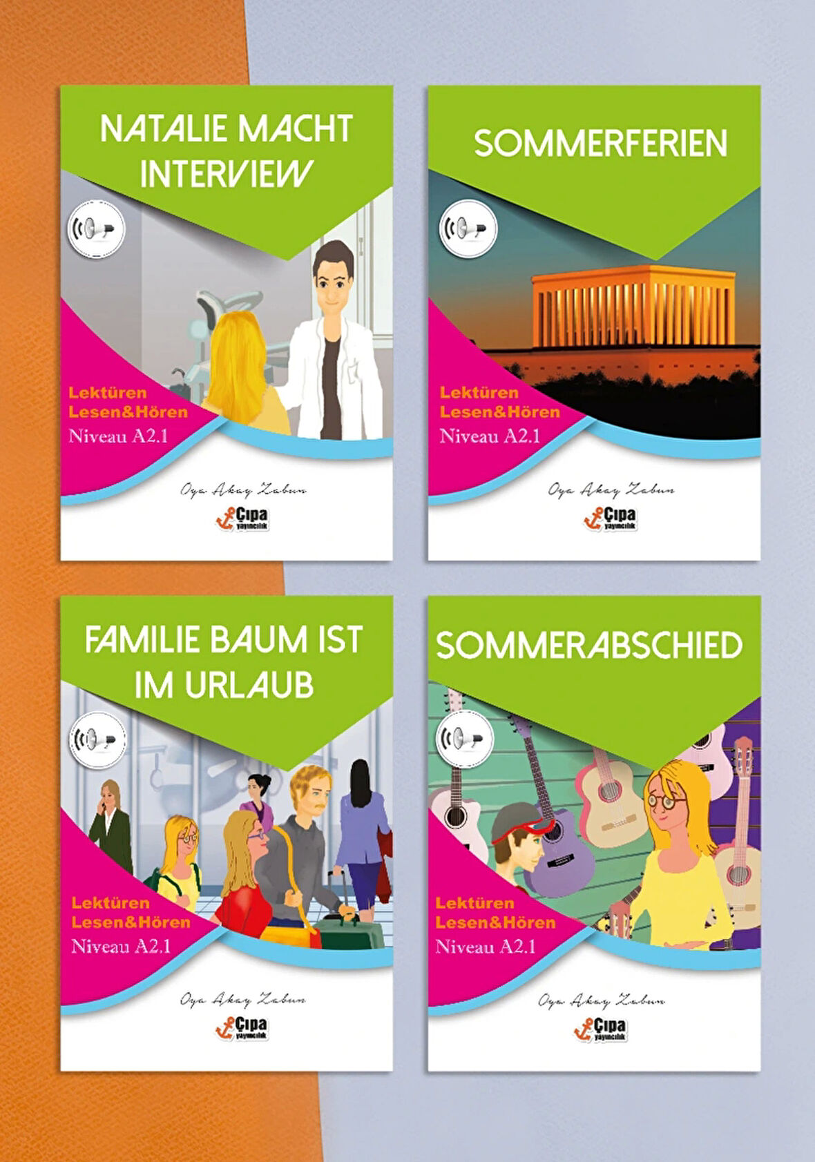 Çıpa Almanca Lektüren Aus Dem Alltag-2 A2.1 4'lü Hikaye Seti Gündelik Hikayeler Set-3